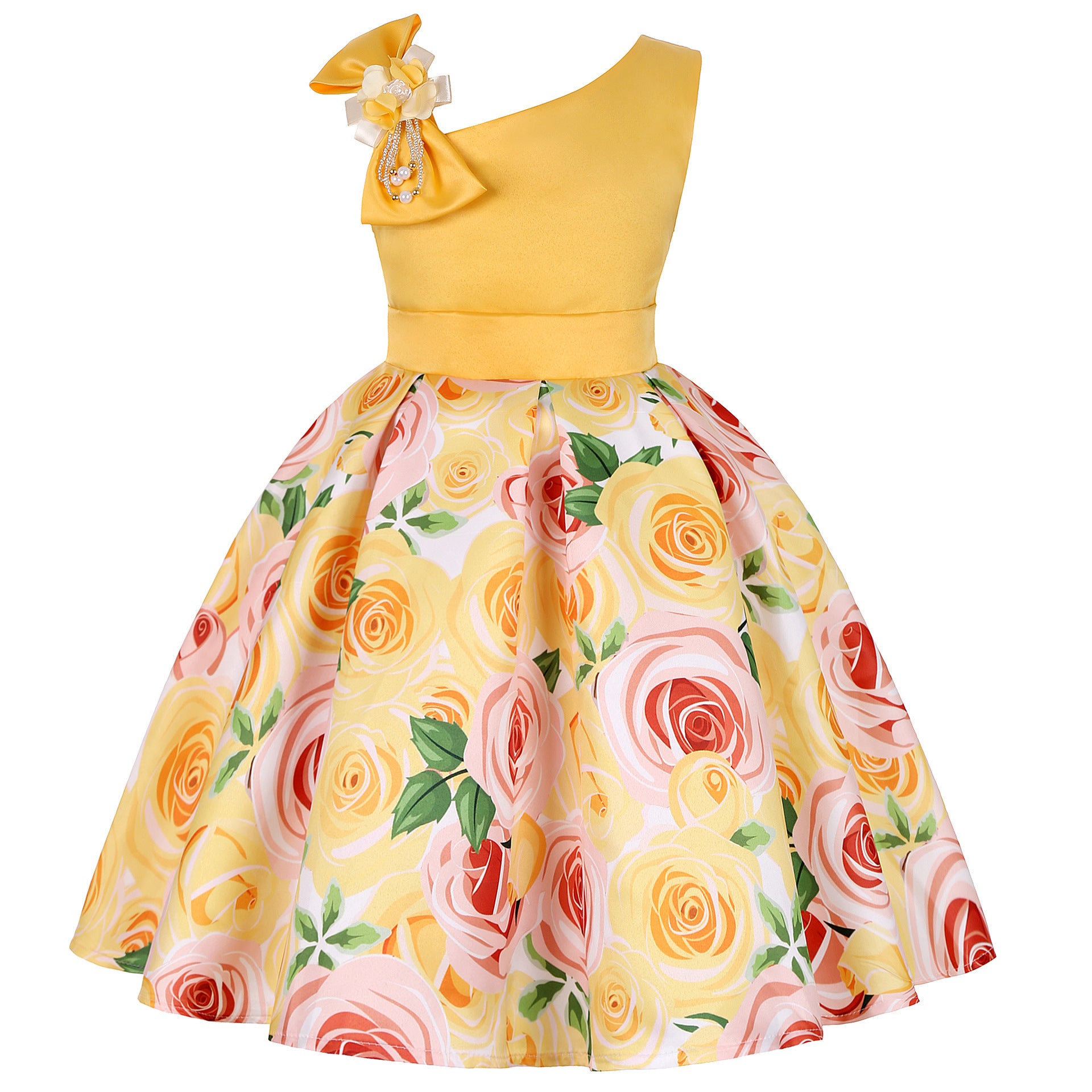 Girls' Dresses Girls' Princess Dresses Digital Print Children's Dresses - D&A