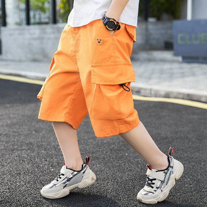 Children's Clothing Boy Shorts Summer Orange - D&A