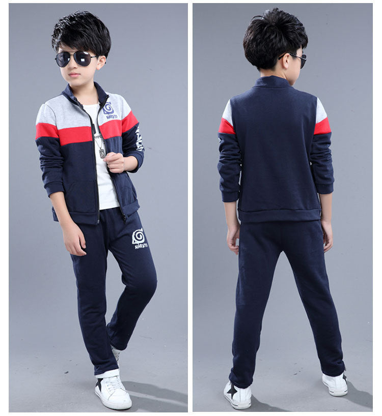 New Kids' Boy Handsome Net Red Children's Wear Naruto Burgundy - D&A