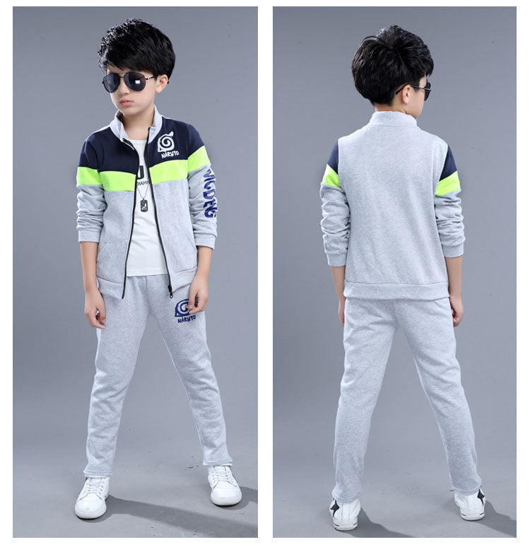 New Kids' Boy Handsome Net Red Children's Wear Naruto Green - D&A