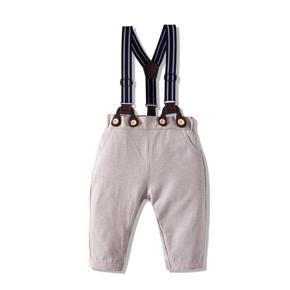 Autumn New Long Sleeve Khaki Suit Infant Clothing Boys' Gentleman Children'S Clothing - D&A