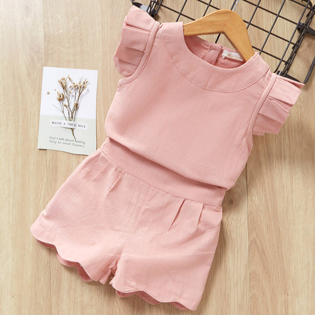 Kids Girls Clothes For Baby Girl Kids T-Shirt Shorts Suit - D&A