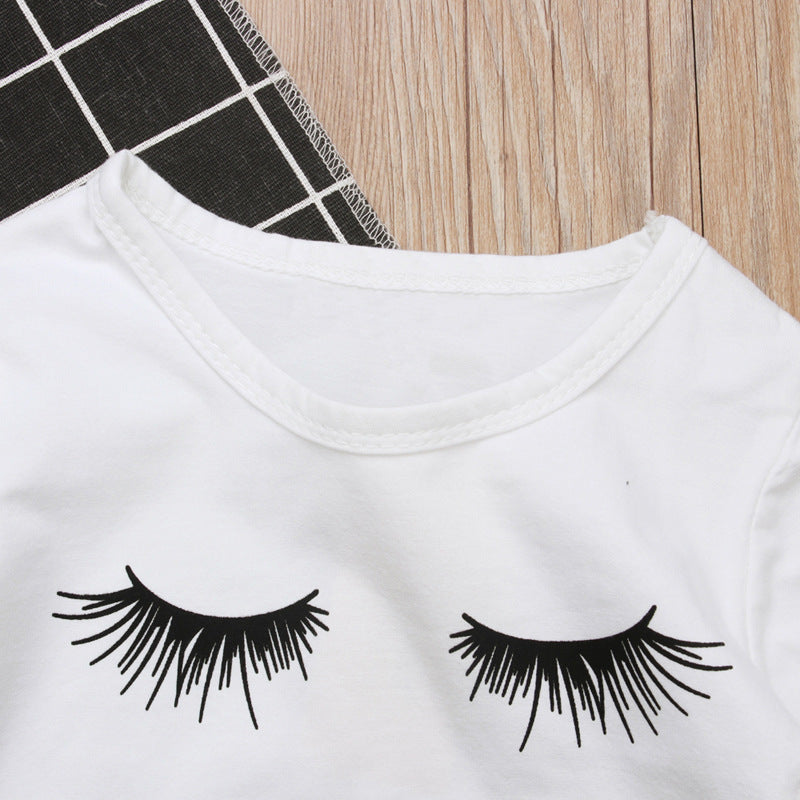 Pudcoco Girl Set 6M-4Y Kid Baby Girls Eyelash Tops T-shirt Pants Leggings Outfits Set Clothes - D&A