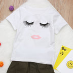 Pudcoco Girl Set 6M-4Y Kid Baby Girls Eyelash Tops T-shirt Pants Leggings Outfits Set Clothes - D&A
