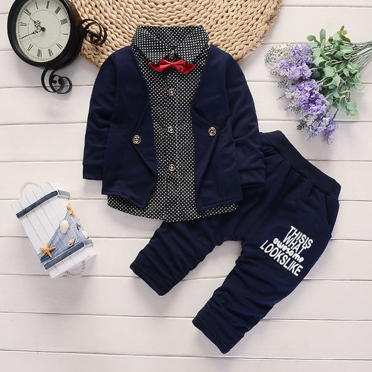 New Design Toddler Boys Casual Suit Set Boys Clothes Set Printed Suit Infant Boys Children Clothing Set - D&A