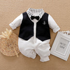 Baby Jumpsuit Spring And Autumn Models Foreign Trade Gentleman Baby Clothes Long-Sleeved Baby Clothes Baby Clothes - D&A