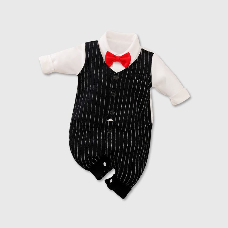 Baby Jumpsuit Spring And Autumn Models Foreign Trade Gentleman Baby Clothes Long-Sleeved Baby Clothes Baby Clothes as shown K - D&A