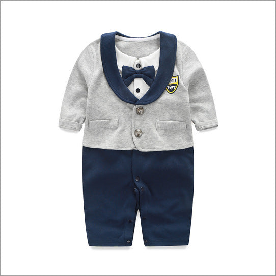 Baby Jumpsuit Spring And Autumn Models Foreign Trade Gentleman Baby Clothes Long-Sleeved Baby Clothes Baby Clothes as shown 59cm Q - D&A