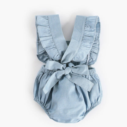 Ins Denim Baby One-piece Bodysuits Baby Romper Spring Blue - D&A