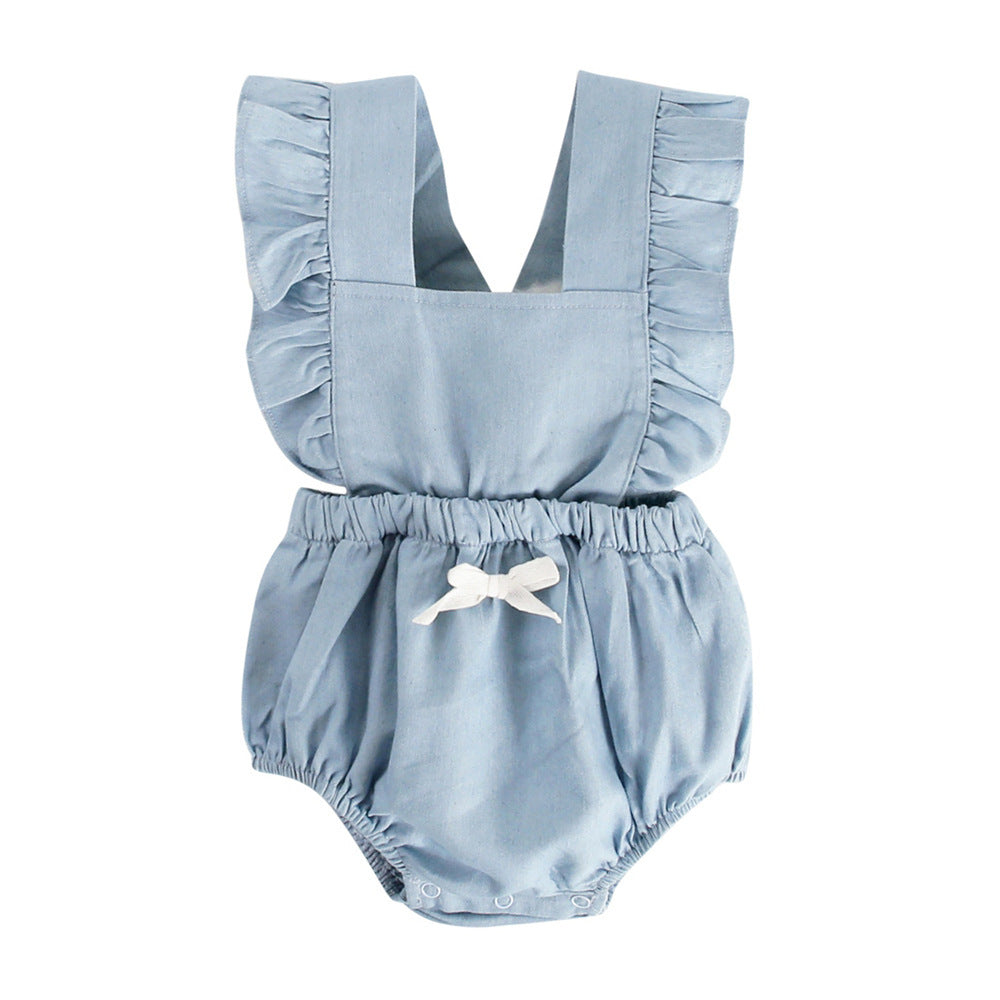 Ins Denim Baby One-piece Bodysuits Baby Romper Spring - D&A