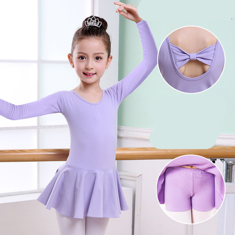 Children's Dance Clothes, Girls' Practice Clothes, Girls Short-sleeved Tutu - D&A