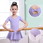 Children's Dance Clothes, Girls' Practice Clothes, Girls Short-sleeved Tutu - D&A