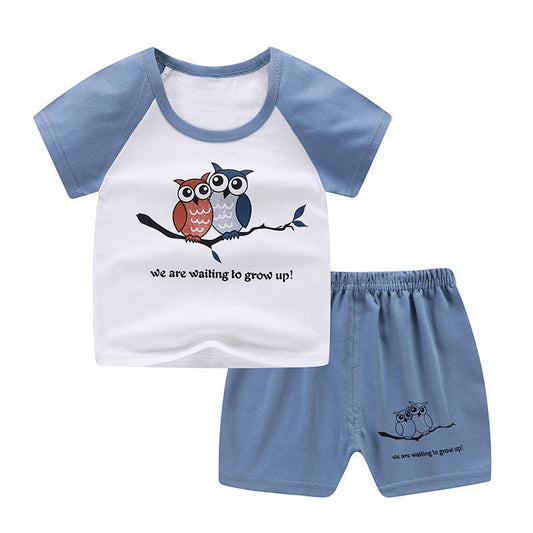 Summer Infant Newborn Baby Boy Clothes Children Clothing Set for Girls Kids T-Shirt Shorts 2PCS Outfits Cotton Casual Clothes - D&A