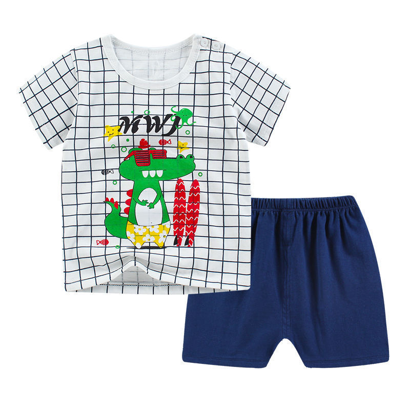Summer Infant Newborn Baby Boy Clothes Children Clothing Set for Girls Kids T-Shirt Shorts 2PCS Outfits Cotton Casual Clothes - D&A