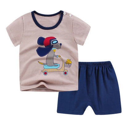 Summer Infant Newborn Baby Boy Clothes Children Clothing Set for Girls Kids T-Shirt Shorts 2PCS Outfits Cotton Casual Clothes - D&A