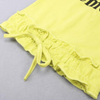 Girls Clothing Cotton Yellow Letter T-Shirt Jeans Suit - D&A