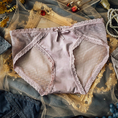 Sexy French Lace Underwear Women''s Transparent Pink - D&A