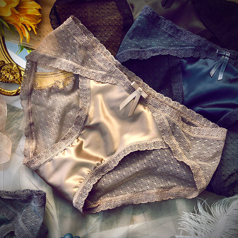 Sexy French Lace Underwear Women''s Transparent Brown - D&A
