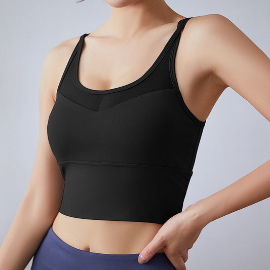 Cross Bra Shockproof Gathering Stereotype Sports Yoga Fitness Spaghetti Bra - D&A