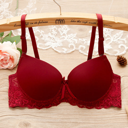 Bra Small Chest Gathered Bra With Underwire - D&A