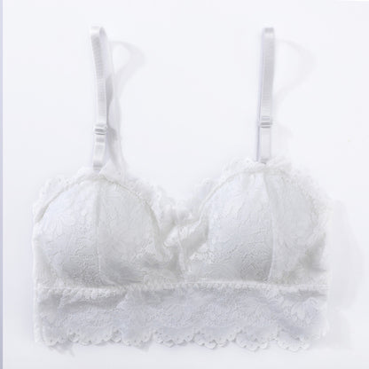 Lace Beauty Strap Bra Padding Bra White One size - D&A