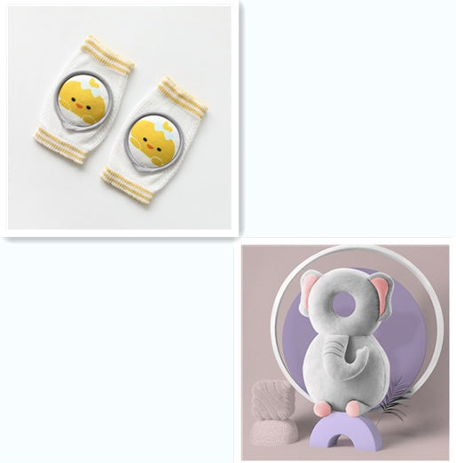 Baby Knee Pads Cartoon Accessories Doll Elbow Pads Baby Learning Set Mix packing set3 One size - D&A