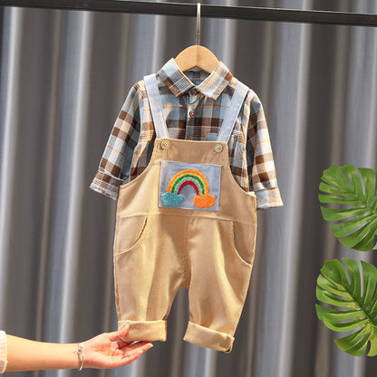Boys Bib Two-piece Children's Clothing - D&A