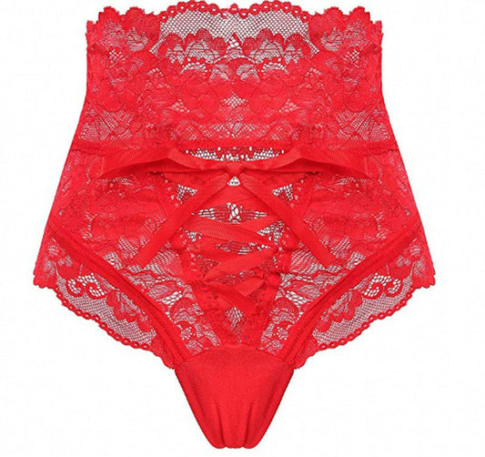 HighWaist Lace Panties Thongs Women Underwear Lingerie - D&A