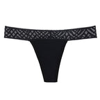 Cotton Lace Sexy Panties Seamless Thongs Panties For Girls Ladies Panty G String Tanga Underwear Women Plus Size Underpants New Black - D&A