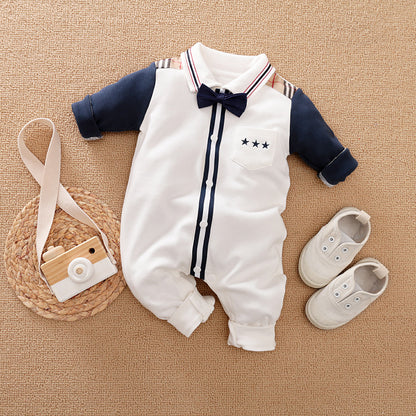 Gentleman's Baby Clothes, Long-sleeved Baby Clothes, Gentleman's Romper H - D&A