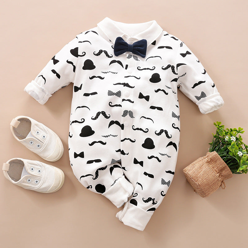 Gentleman's Baby Clothes, Long-sleeved Baby Clothes, Gentleman's Romper M - D&A