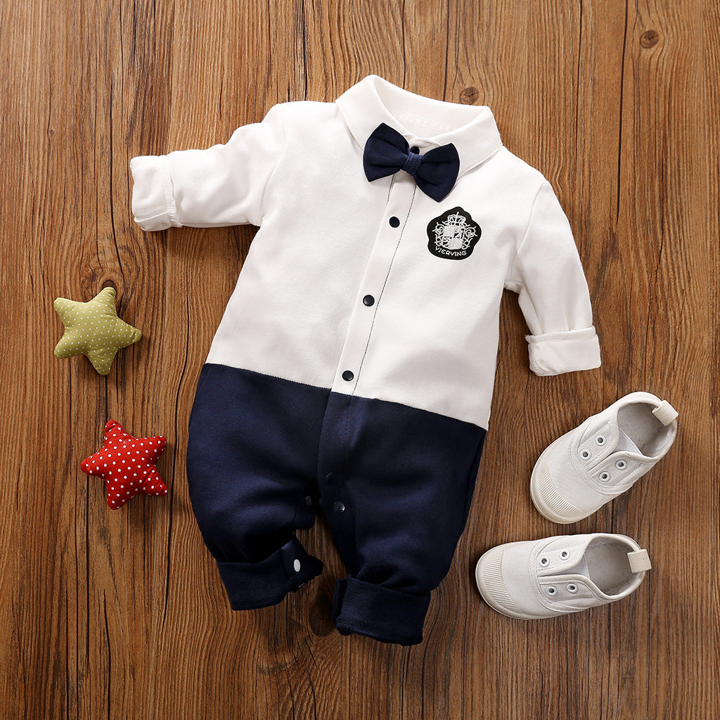 Gentleman's Baby Clothes, Long-sleeved Baby Clothes, Gentleman's Romper N - D&A