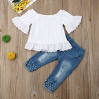 Shirt Shorts Girls Girl Kids Clothes For Baby Set Children - D&A