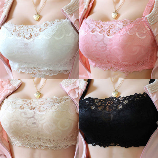 Bra Chest Three-breasted Bra No Trace Anti-light Bra Cross Brazing Thick Section - D&A
