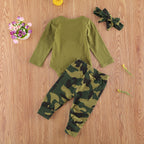 New Products Set Letter Camouflage Printed Children Set - D&A