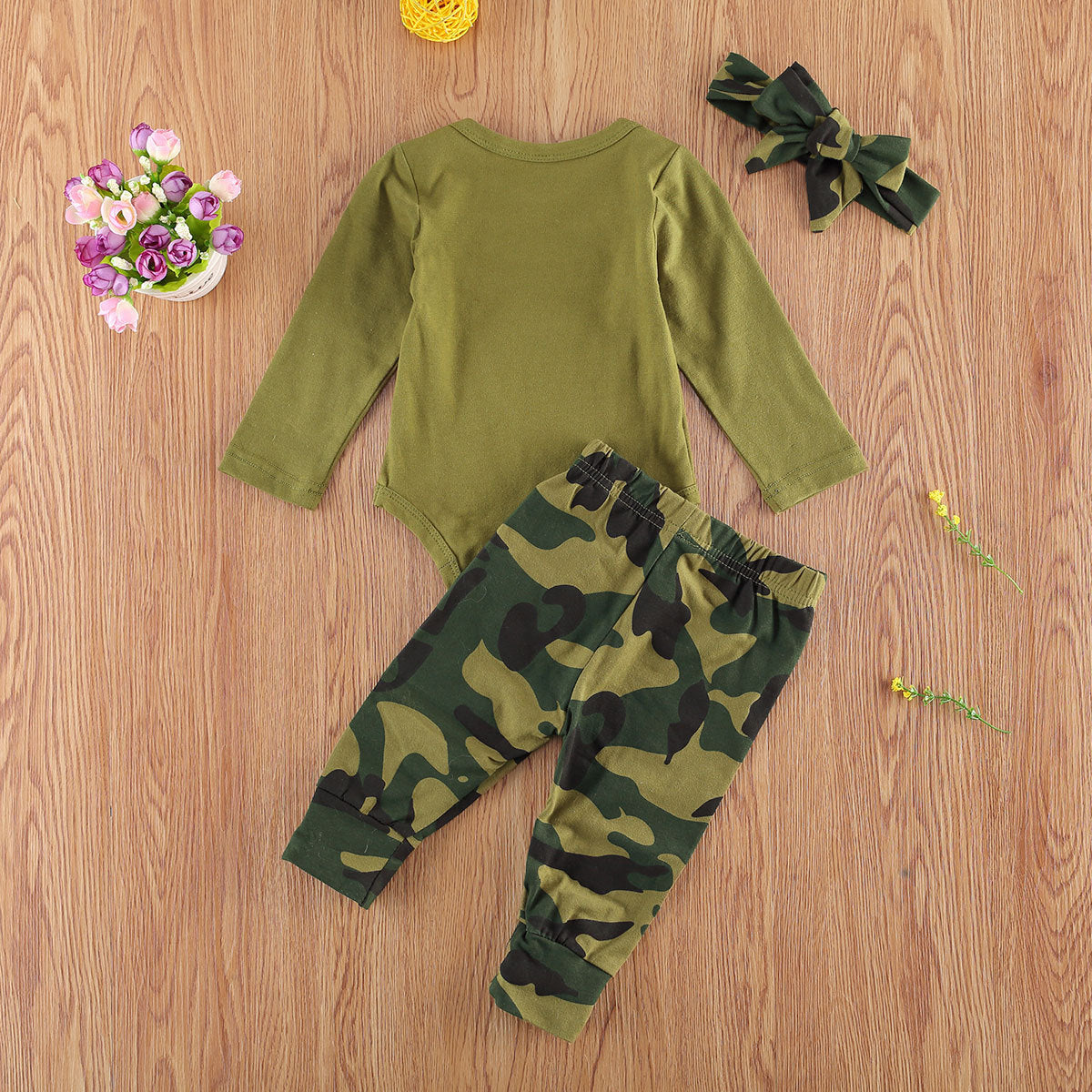 New Products Set Letter Camouflage Printed Children Set - D&A