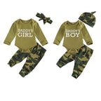 New Products Set Letter Camouflage Printed Children Set - D&A