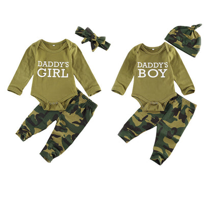 New Products Set Letter Camouflage Printed Children Set - D&A