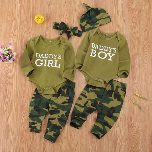 New Products Set Letter Camouflage Printed Children Set - D&A