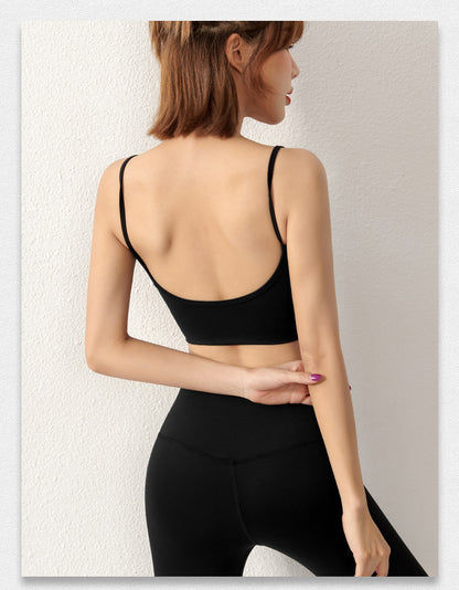 Big U Beauty Back Bra Yoga Vest Bra Black - D&A