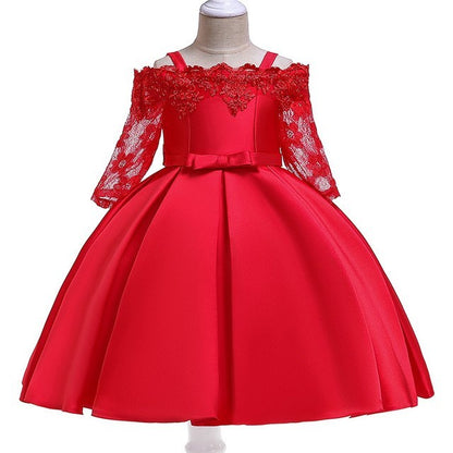 Kids Girls Dress Toddler Tops Skirts Kid Clothes Children Red - D&A