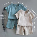 Boy And Girl Baby Short-sleeved Summer Suit - D&A