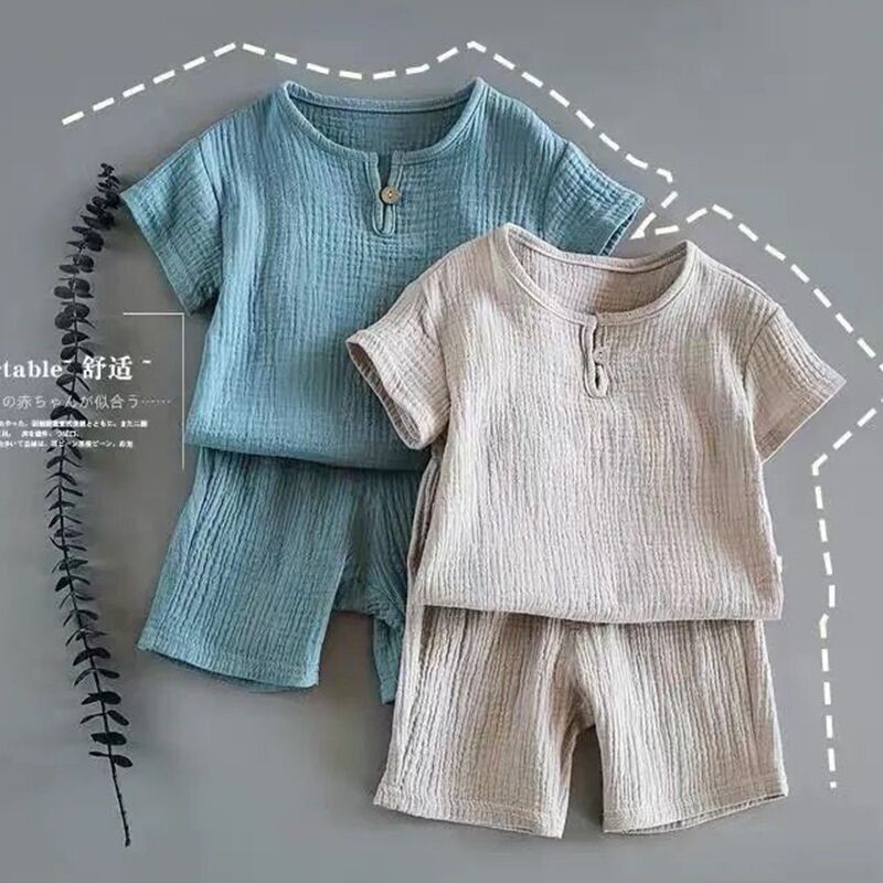 Boy And Girl Baby Short-sleeved Summer Suit - D&A