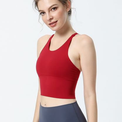 Fitness Bra Yoga Bra Padded Push Up Bra Red - D&A