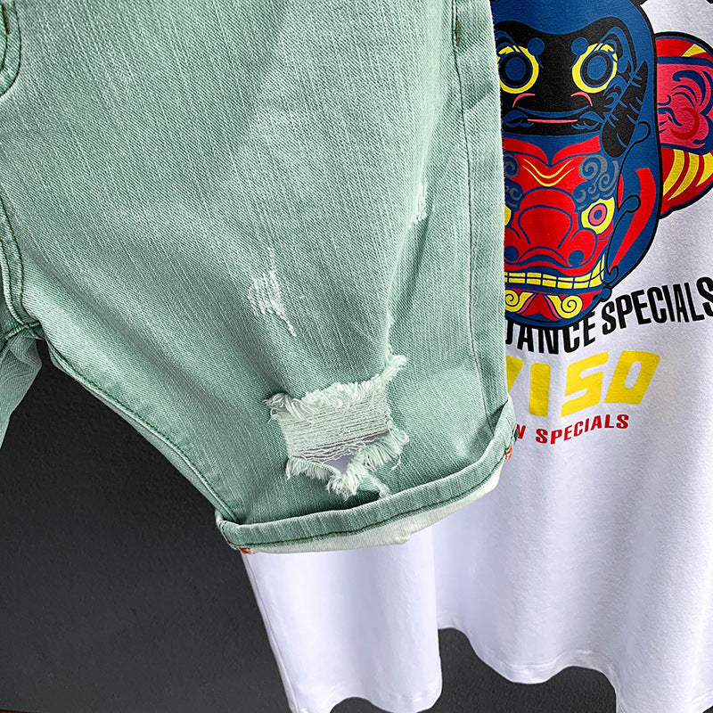 Ripped denim shorts - D&A
