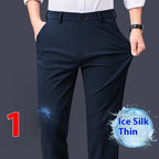 Men's Business Casual Trousers Spring And Summer Drape X11 Navy Blue - D&A