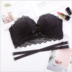Lace gathered bra Black - D&A