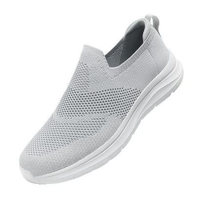 Sports Men's Extra Large Size Slip-on Mesh Flying Woven Light Casual Shoes - D&A