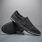 Low Top Sports Canvas Shoes Men's Shoes Black - D&A