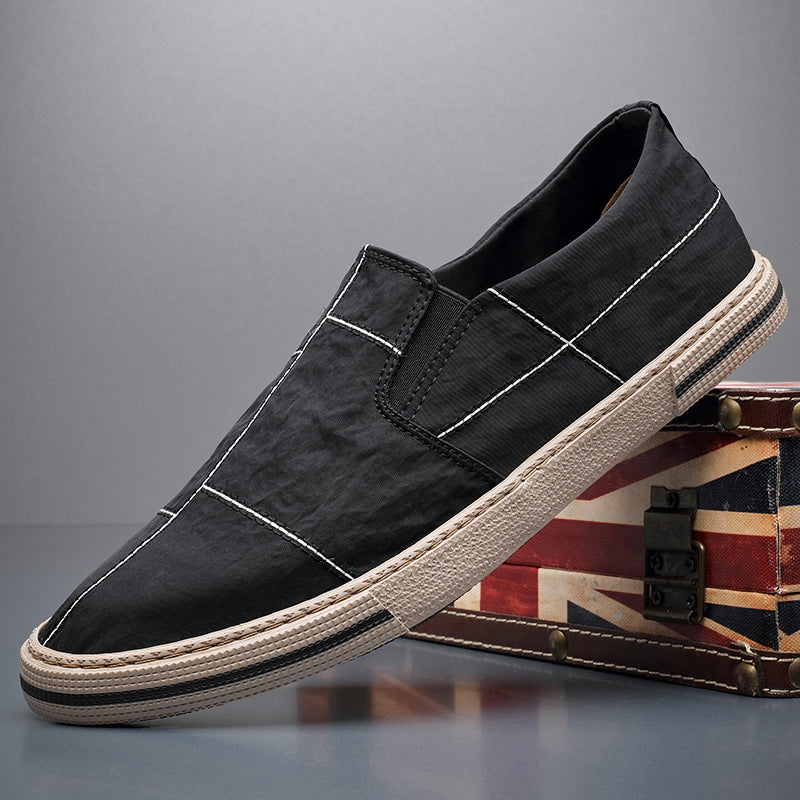 Low Top Sports Canvas Shoes Men's Shoes Black Card Color - D&A